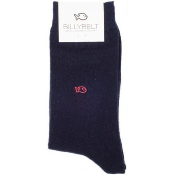 Navy Blue Cotton Socks - Picture 1 of 4